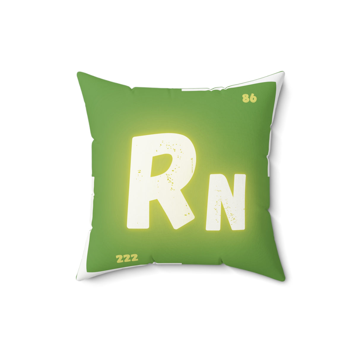 Caution Radon Square Throw Pillow