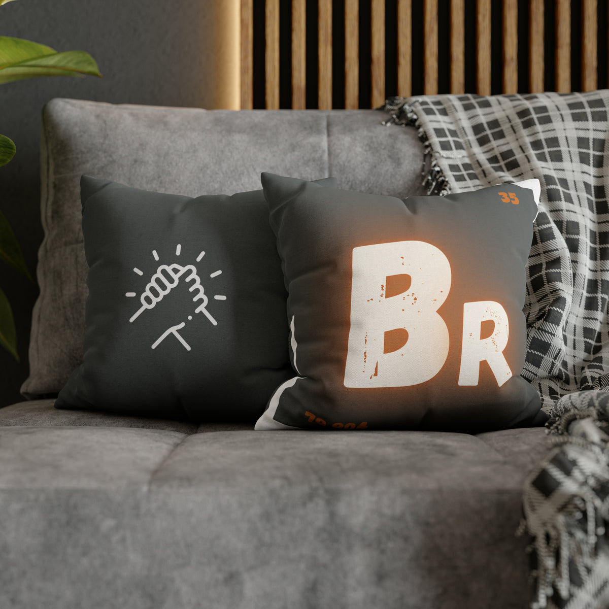 Square Pillow Case - Bromine