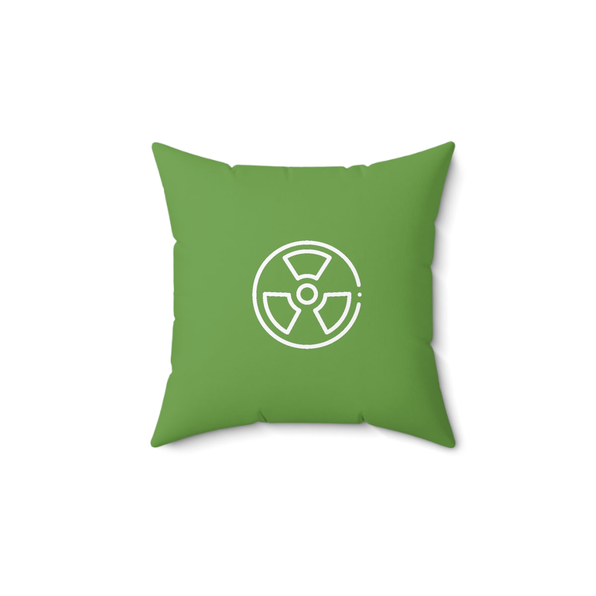 Caution Radon Square Throw Pillow