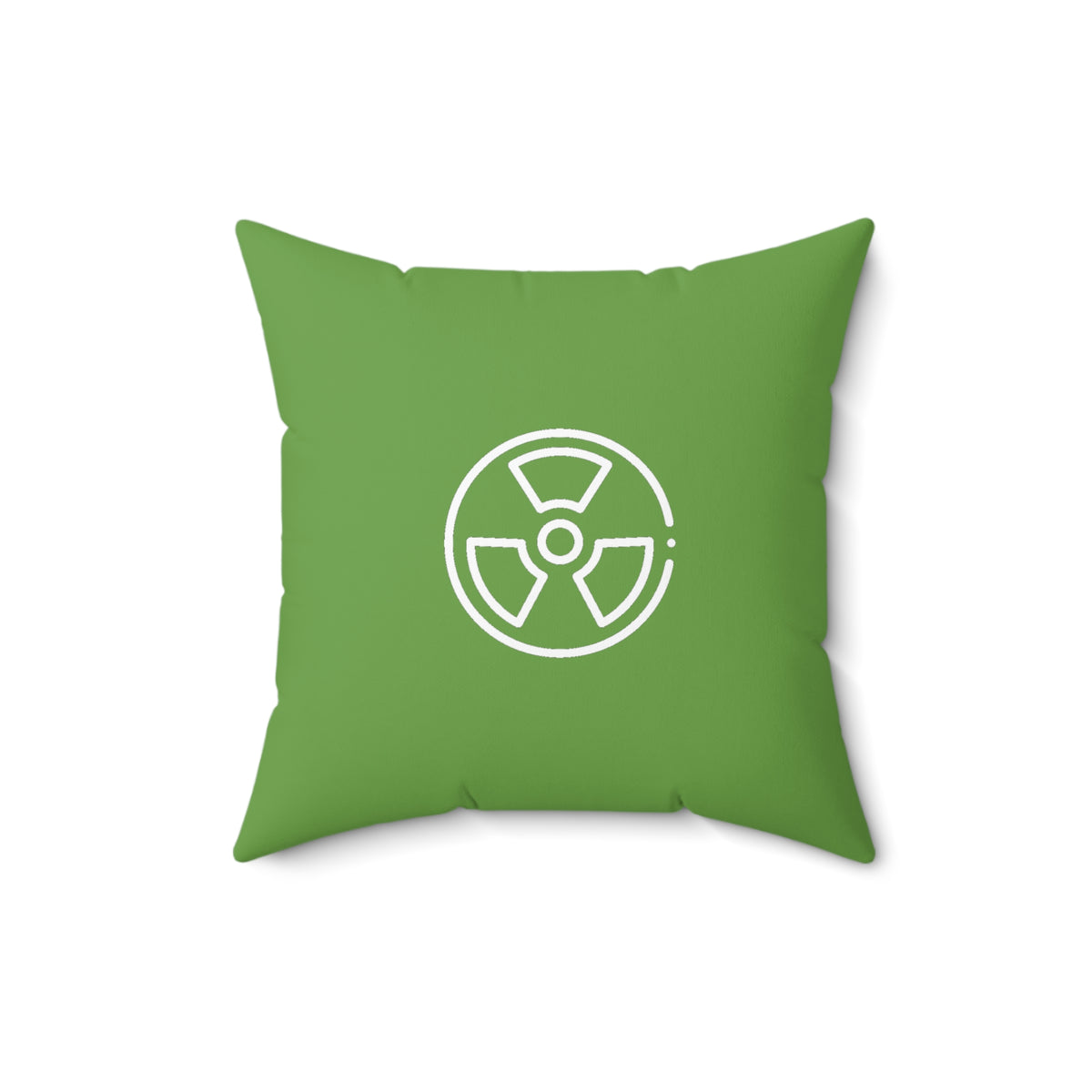 Caution Radon Square Throw Pillow