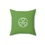 Caution Radon Square Throw Pillow