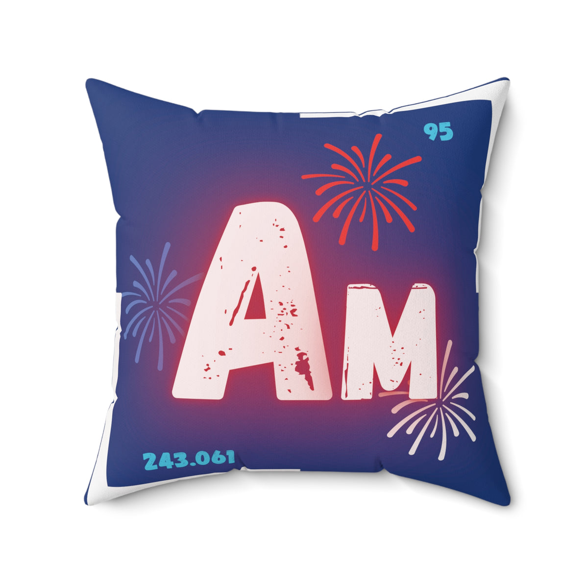 'Merica Americium Square Throw Pillow