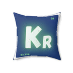 Super Logo Krypton Square Throw Pillow