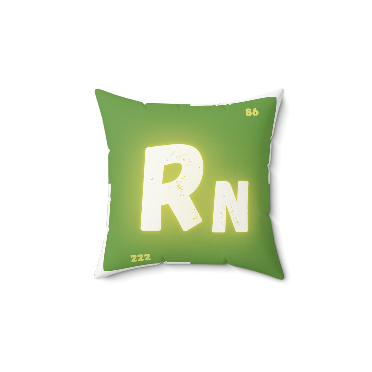 Caution Radon Square Throw Pillow