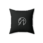 Moonlit Howl Tungsten (Wolfram) Square Throw Pillow