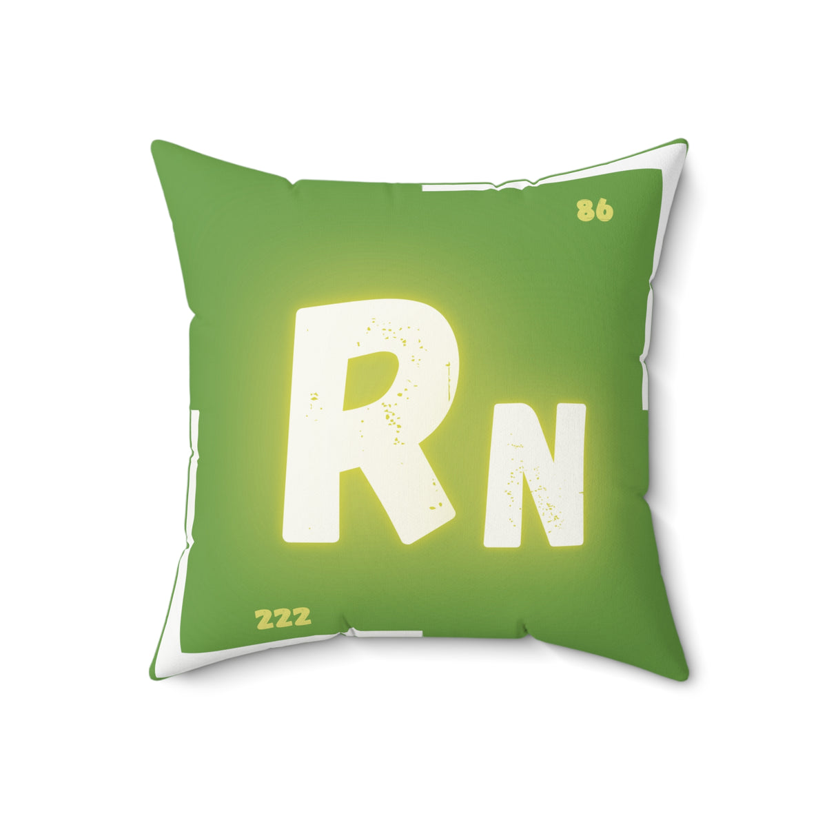 Caution Radon Square Throw Pillow