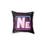 At The Drive In Neon Square Throw Pillow