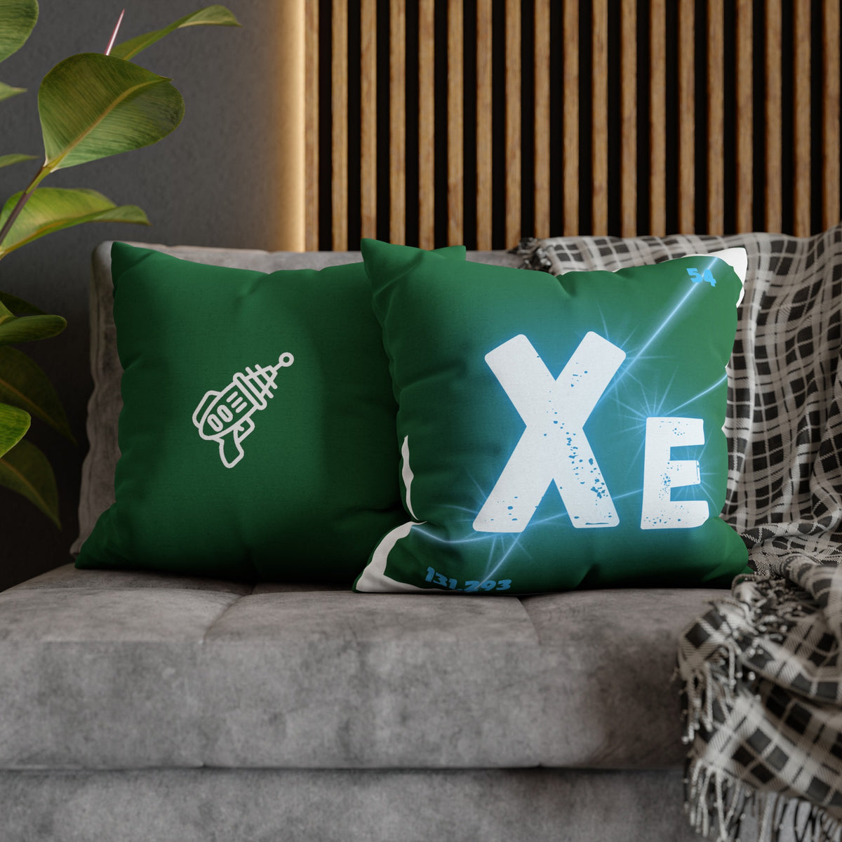 Pew Pew Xenon Square Pillow Case