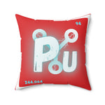 DeLorean Plutonium Square Throw Pillow