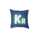 Super Logo Krypton Square Throw Pillow