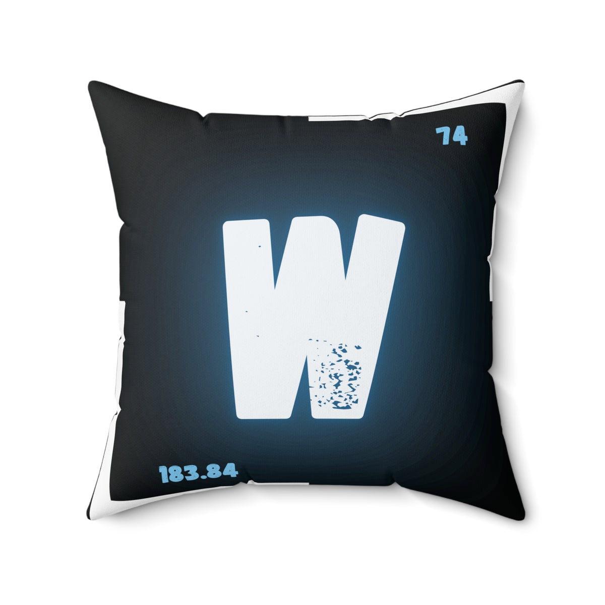 Moonlit Howl Tungsten (Wolfram) Square Throw Pillow