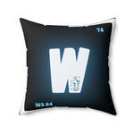 Moonlit Howl Tungsten (Wolfram) Square Throw Pillow