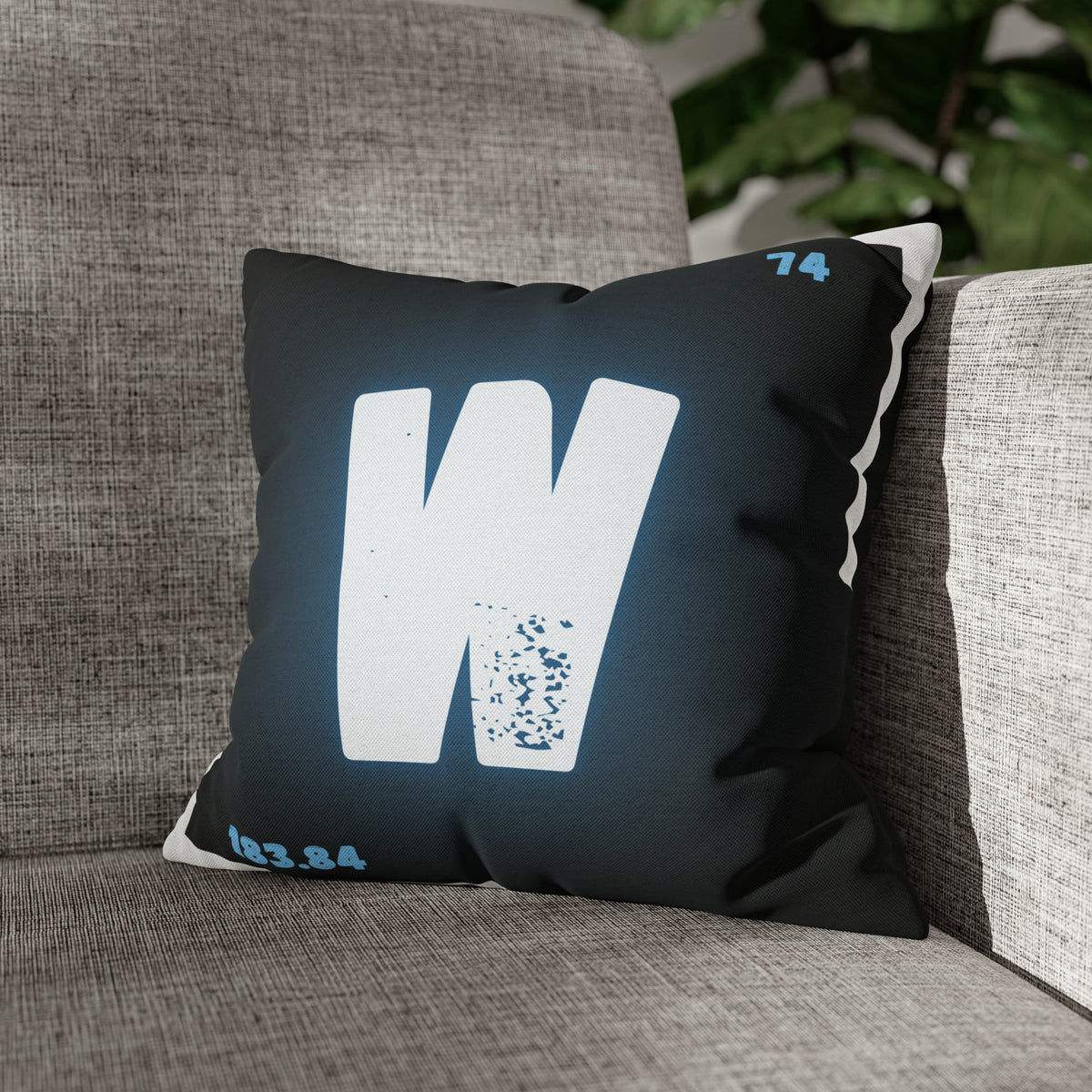 Moonlit Howl Tungsten (Wolfram) Square Pillow Case