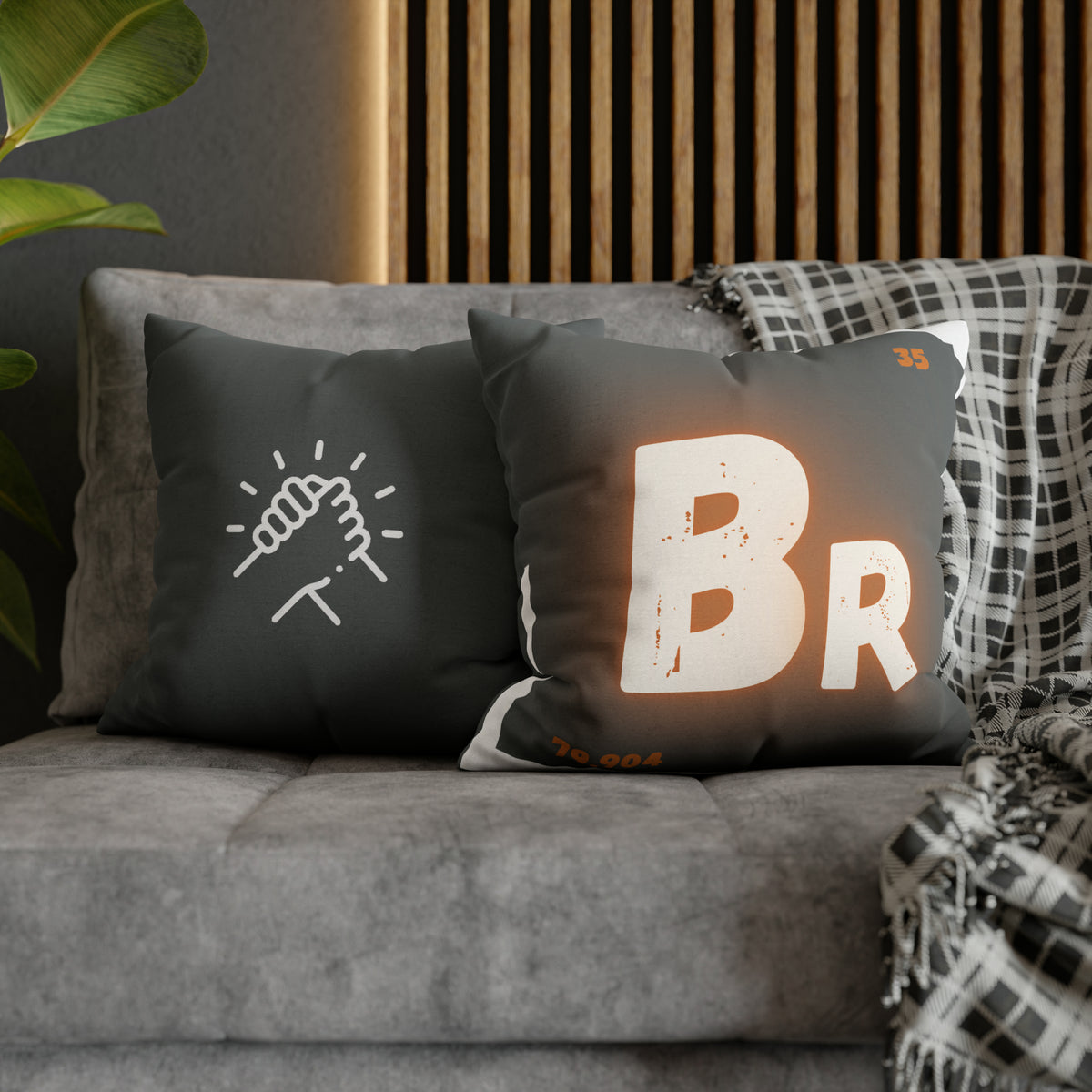 Square Pillow Case - Bromine