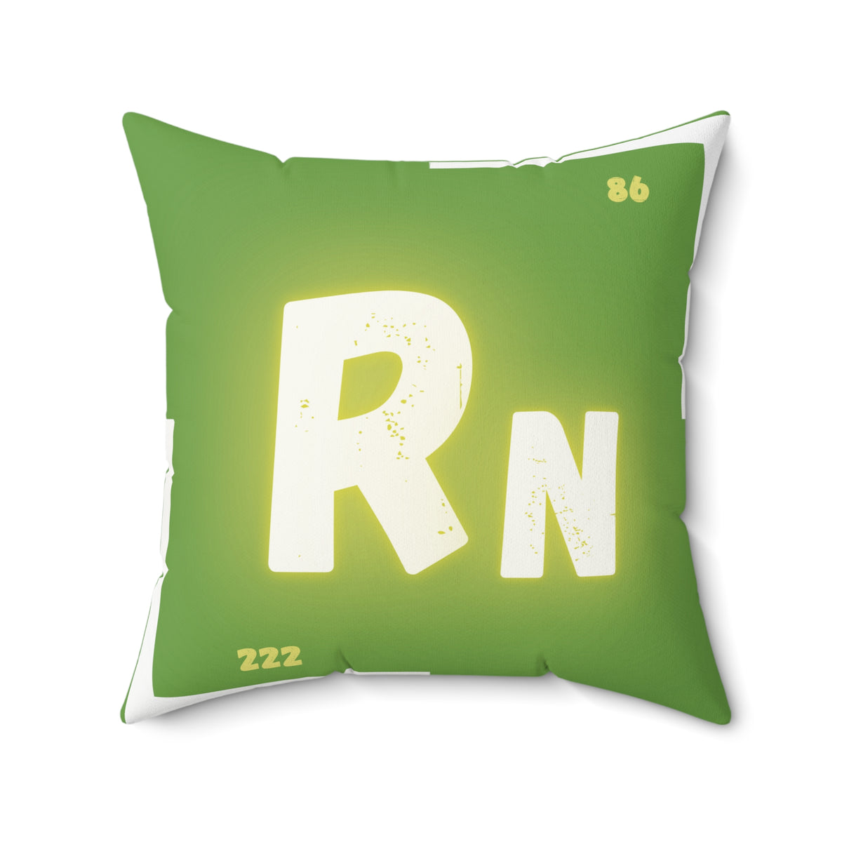 Caution Radon Square Throw Pillow