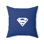 Super Logo Krypton Square Throw Pillow