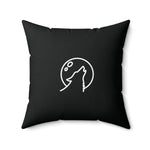 Moonlit Howl Tungsten (Wolfram) Square Throw Pillow