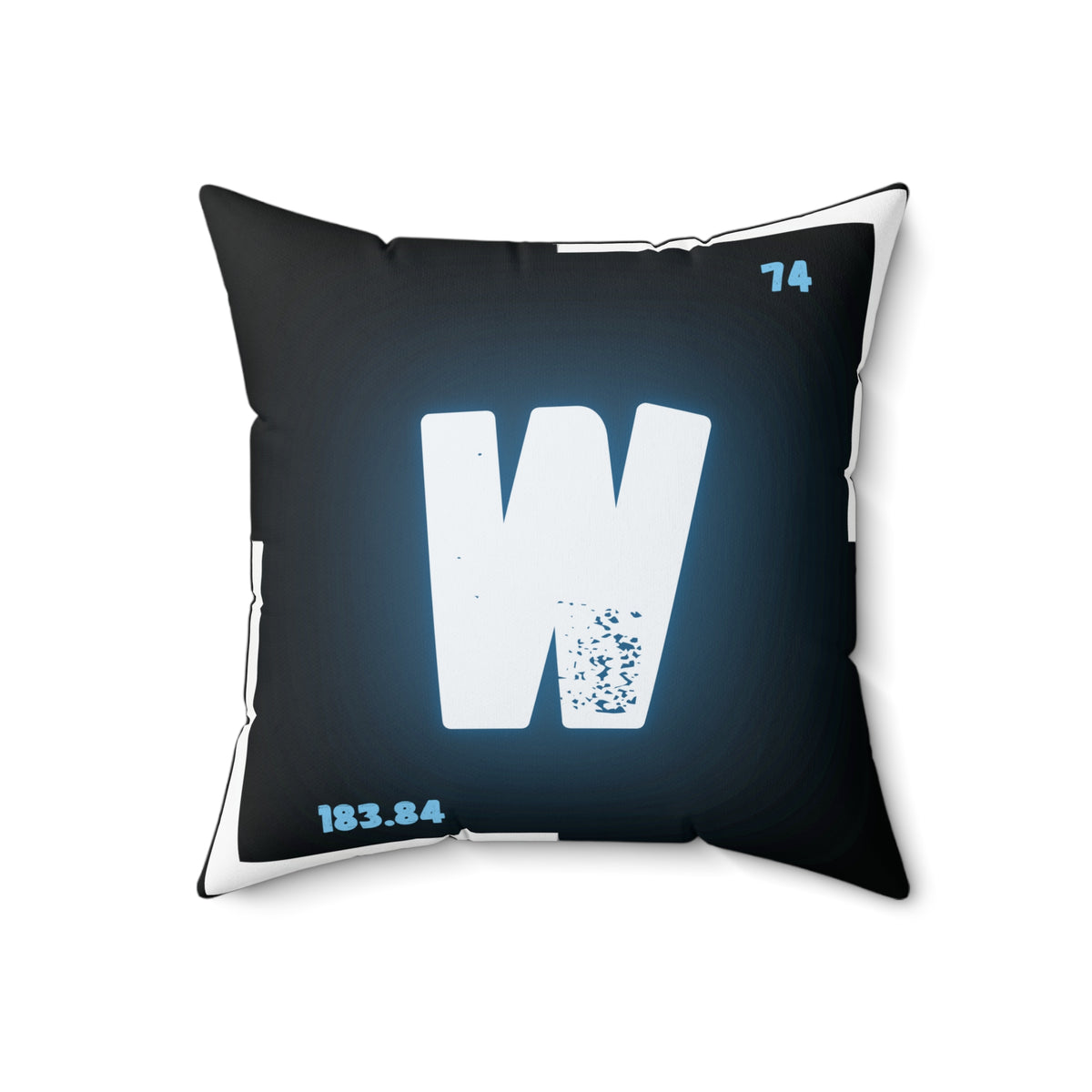 Moonlit Howl Tungsten (Wolfram) Square Throw Pillow