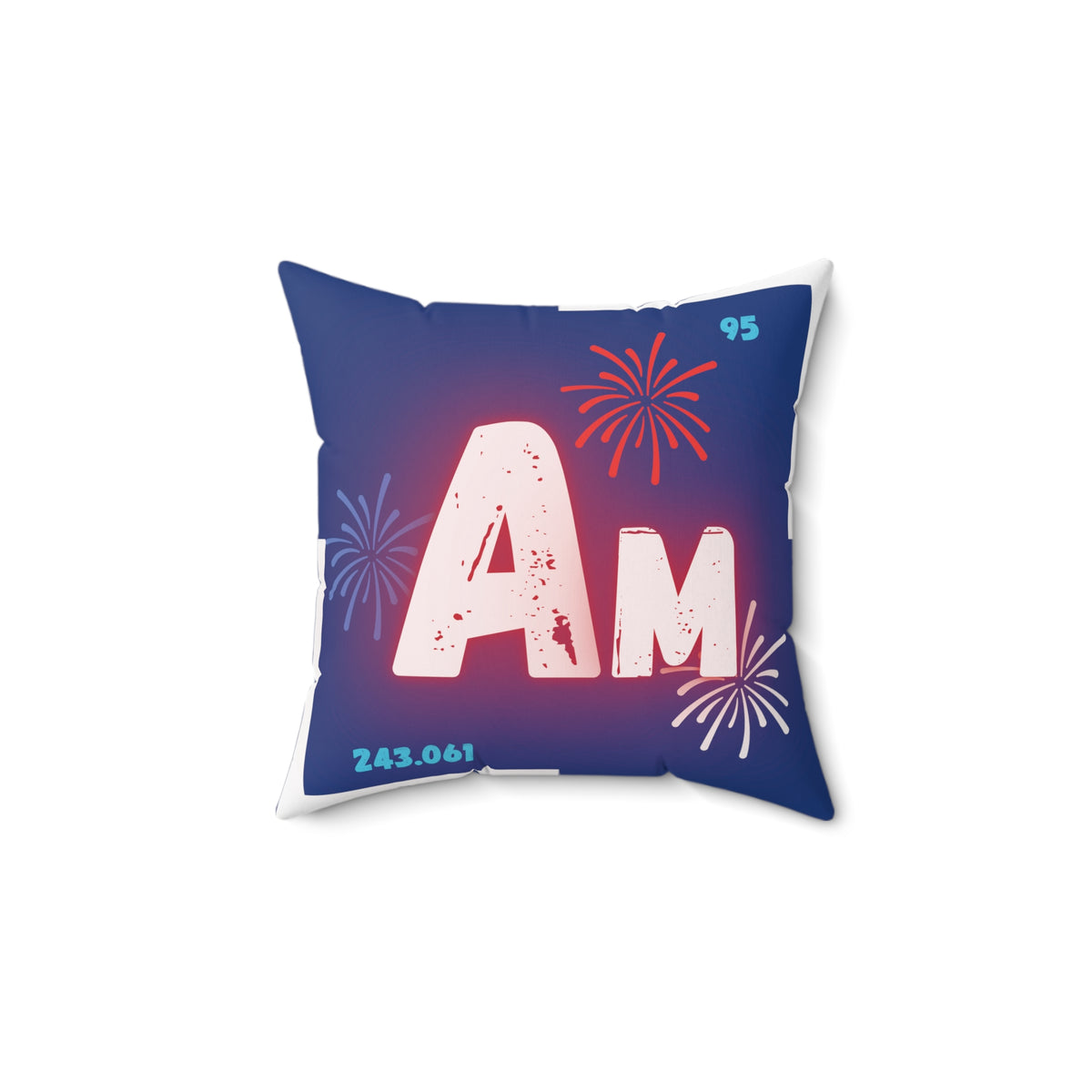 'Merica Americium Square Throw Pillow