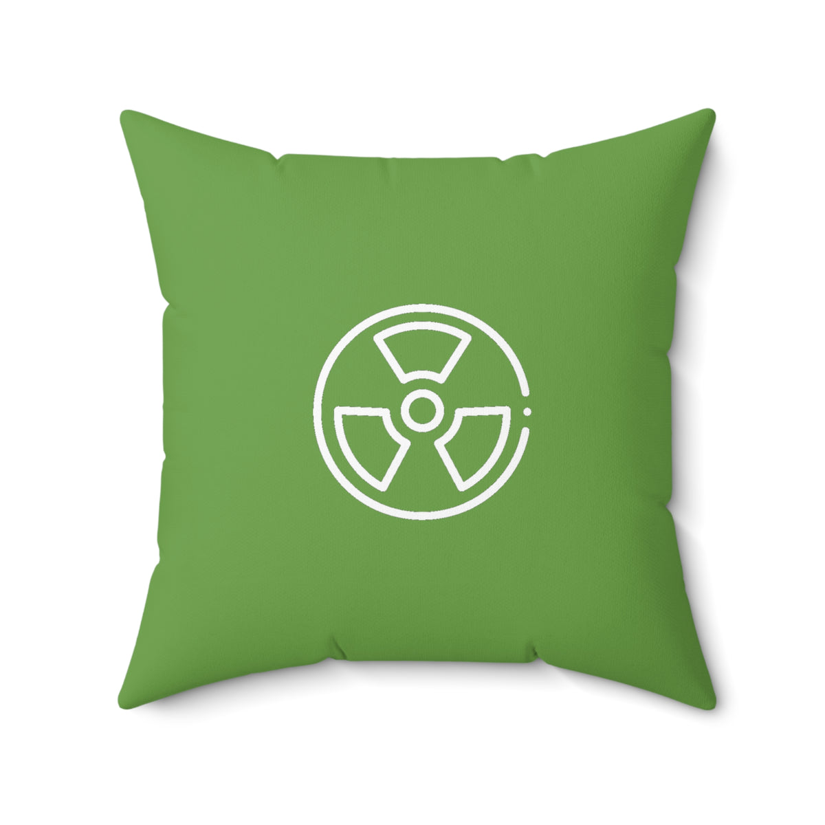 Caution Radon Square Throw Pillow