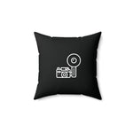 Photo Bomb Magnesium Square Throw Pillow