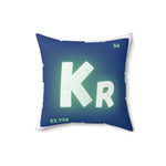 Super Logo Krypton Square Throw Pillow