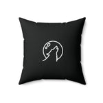 Moonlit Howl Tungsten (Wolfram) Square Throw Pillow