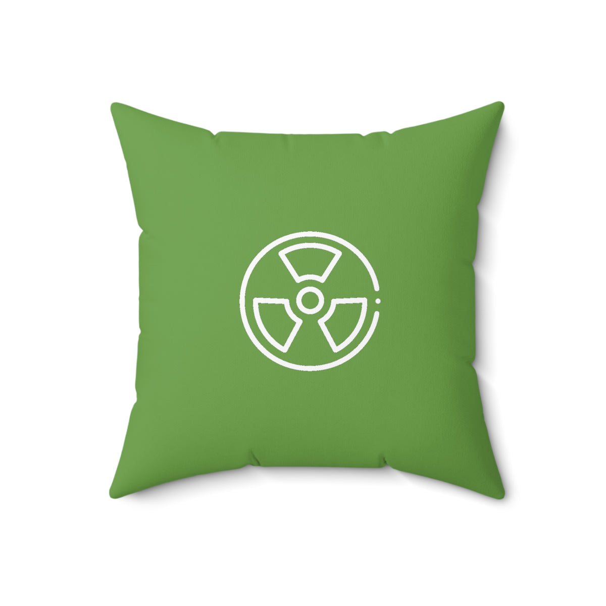 Caution Radon Square Throw Pillow