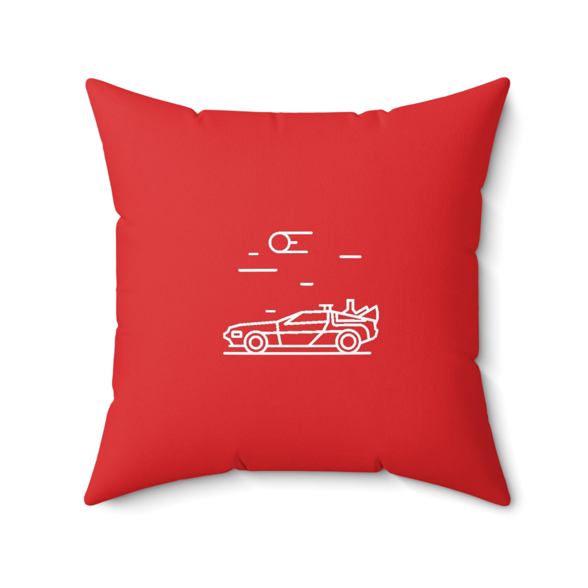 DeLorean Plutonium Square Throw Pillow