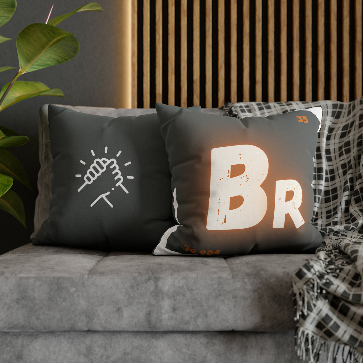 Square Pillow Case - Bromine