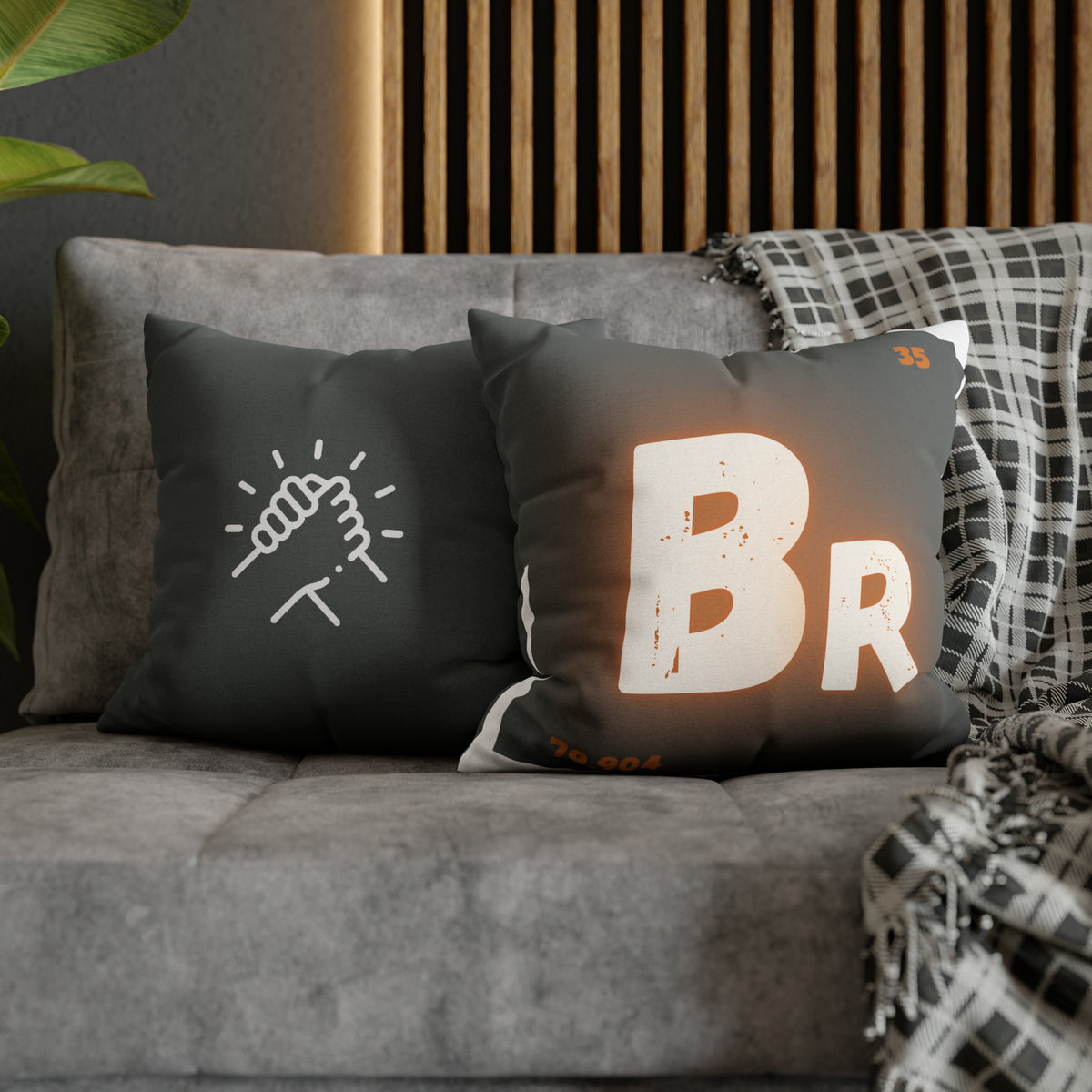 Square Pillow Case - Bromine