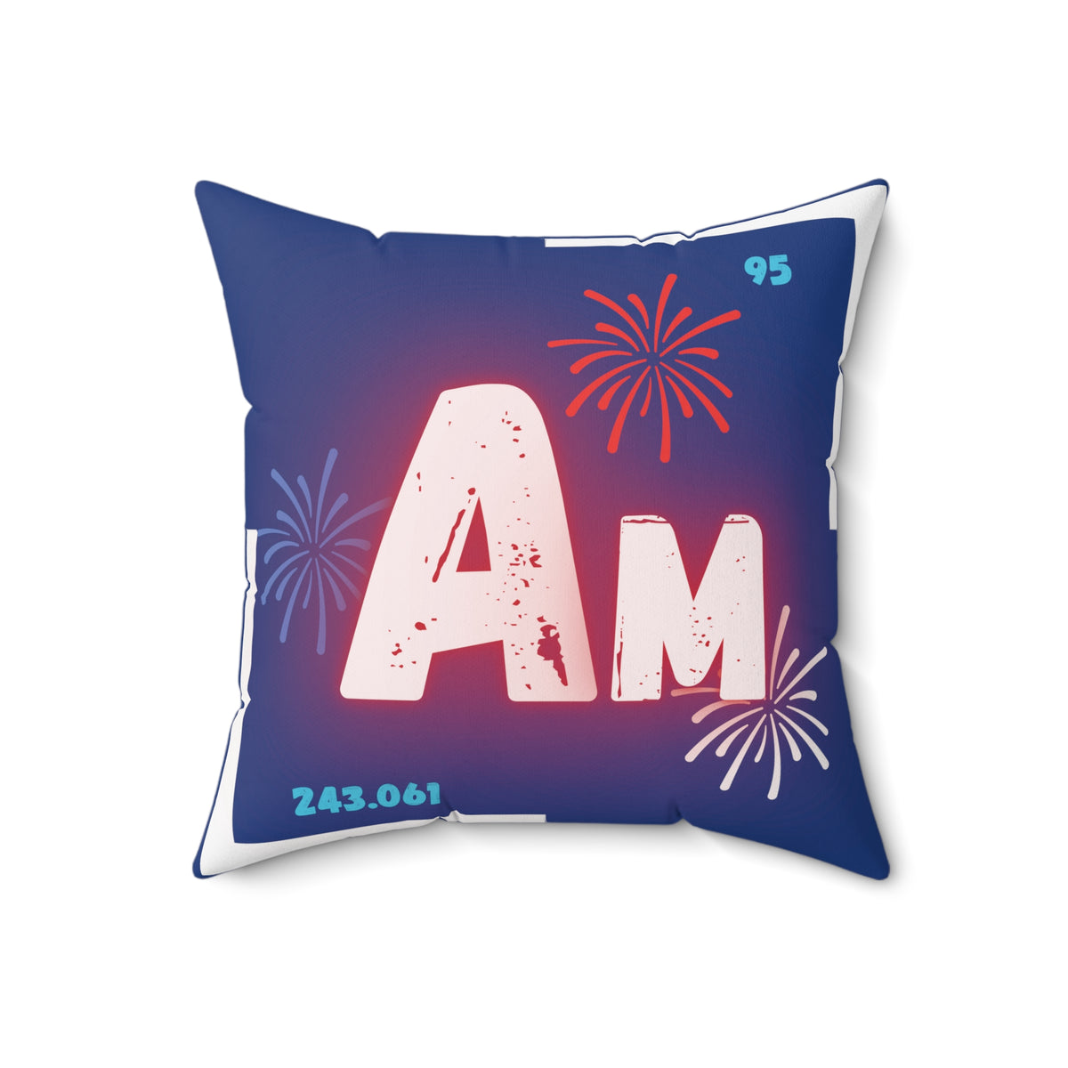 'Merica Americium Square Throw Pillow